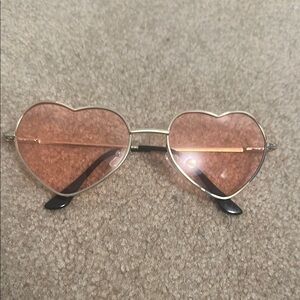 Heart-Shaped Pink Sunglasses